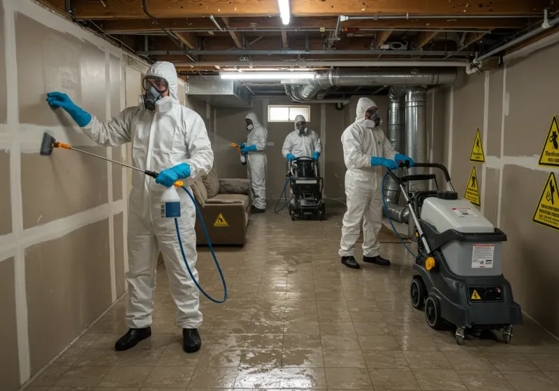 Basement Moisture Removal and Structural Drying process in Diamond Ridge, AK